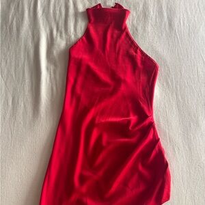 Elegant Red Sleeveless Dress